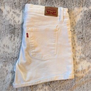 Levi's Mid Length White Shorts